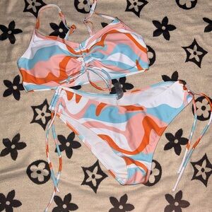 SHEIN Multicolor Wave Bikini